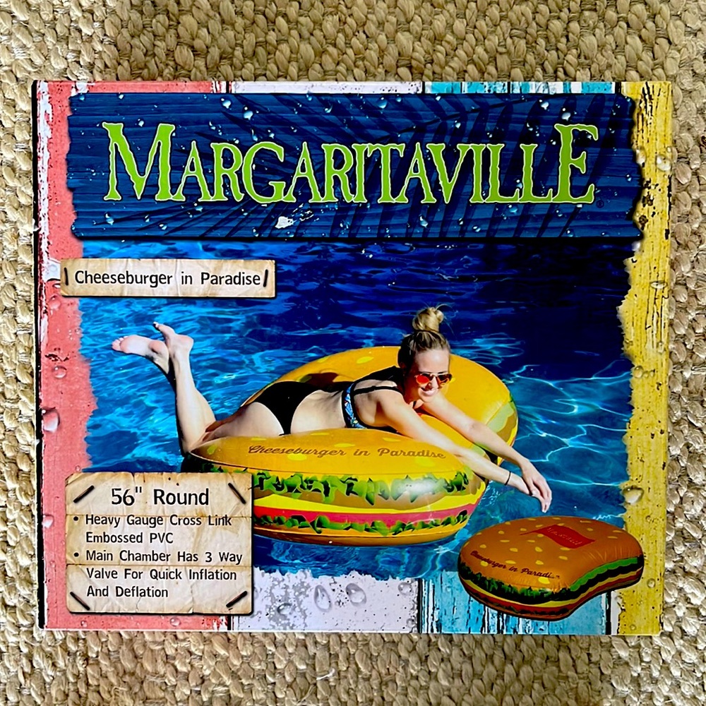 NIB Margaritaville 56” Cheeseburger in Paradise Pool Float